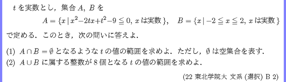 22東北学院大・文系(選択)B2